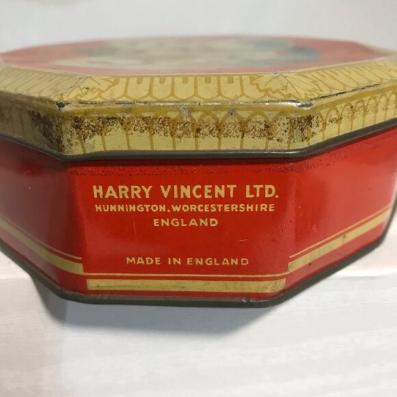 1939 King George Queen Mother Visit Souvenir Tin Box Blue Bird Toffee - Picture 2 of 10